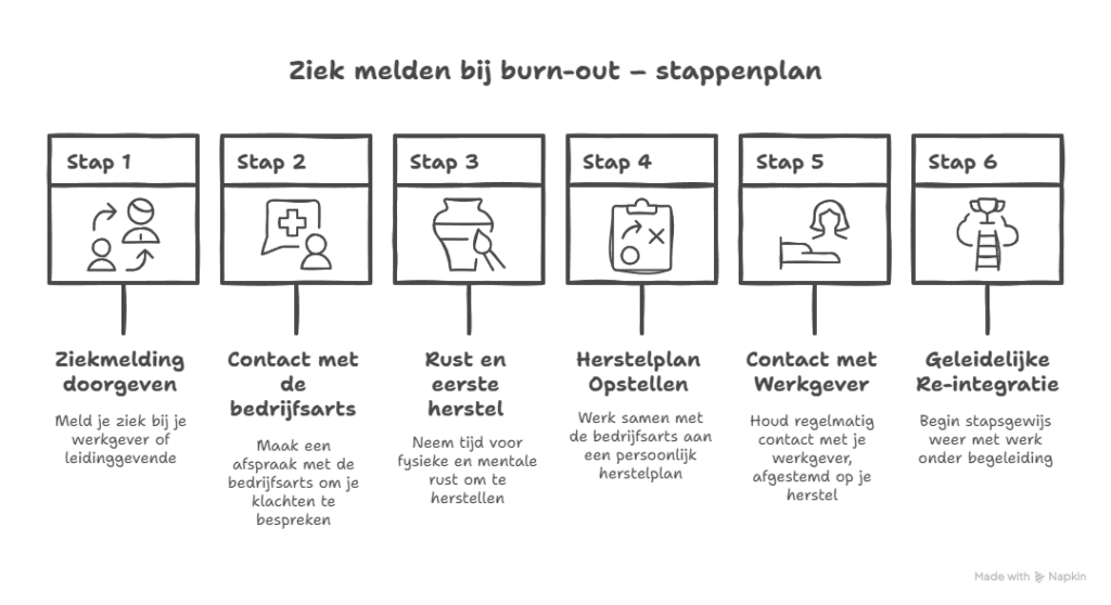 Ziek melden bij burn-out – stappenplan - ruudmeulenberg