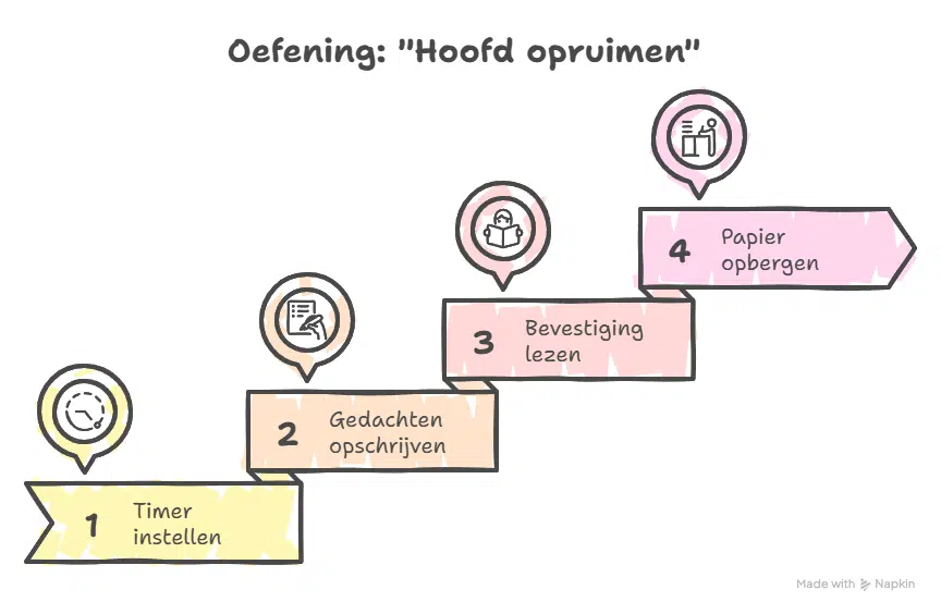 Oefening hoofd opruimen bij een vol hoofd
