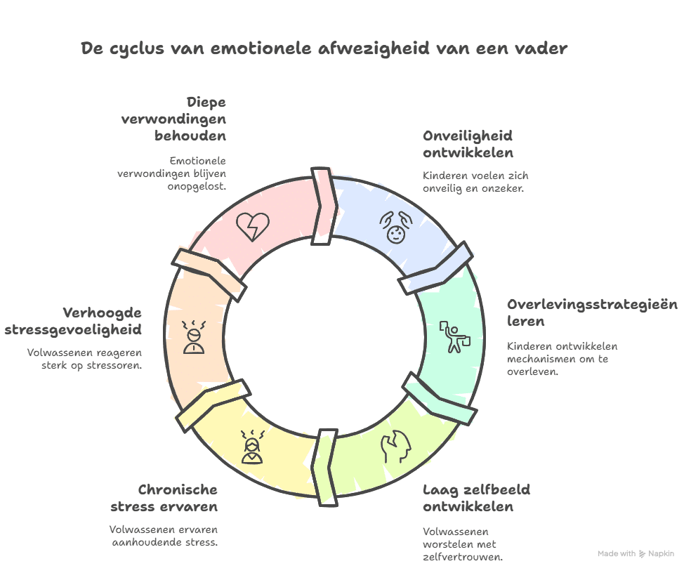 De cyclus van emotionele afwezigheid van een vader